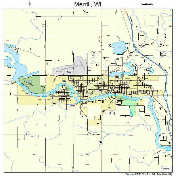 Merrill, WI street map