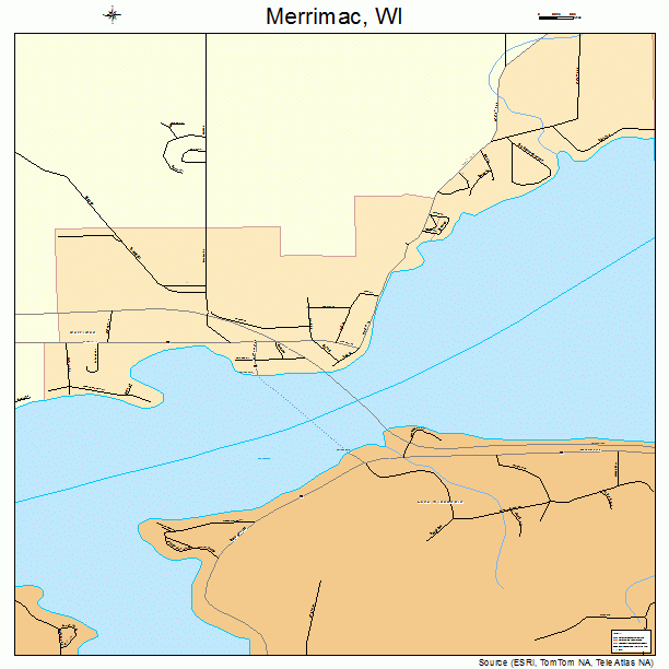 Merrimac, WI street map