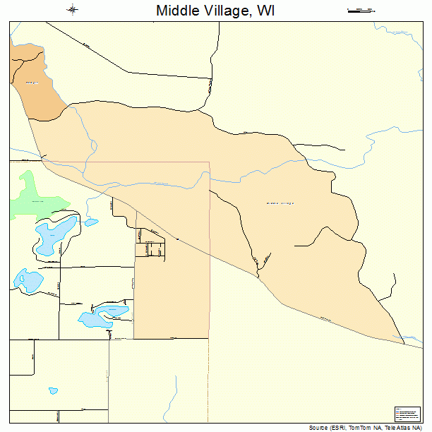 Middle Village, WI street map