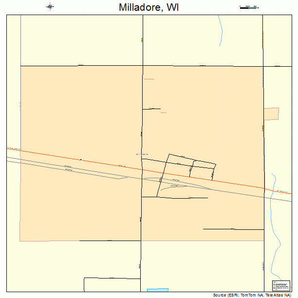 Milladore, WI street map