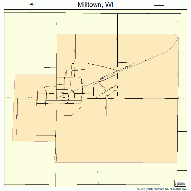 Milltown, WI street map