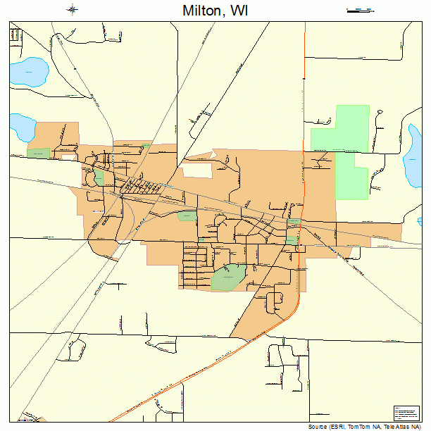 Milton, WI street map