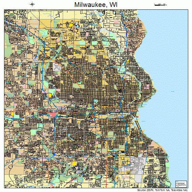 Milwaukee, WI street map