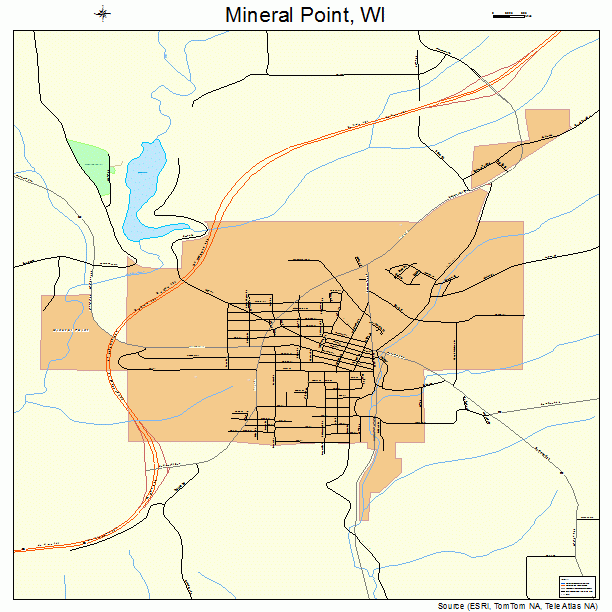 Mineral Point, WI street map