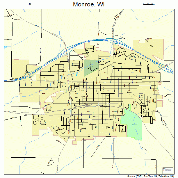 Monroe, WI street map