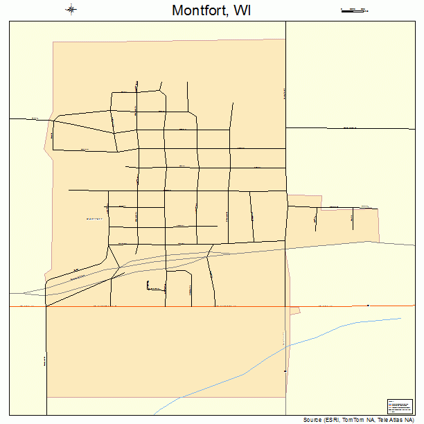 Montfort, WI street map