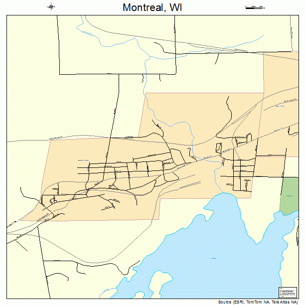 Montreal, WI street map