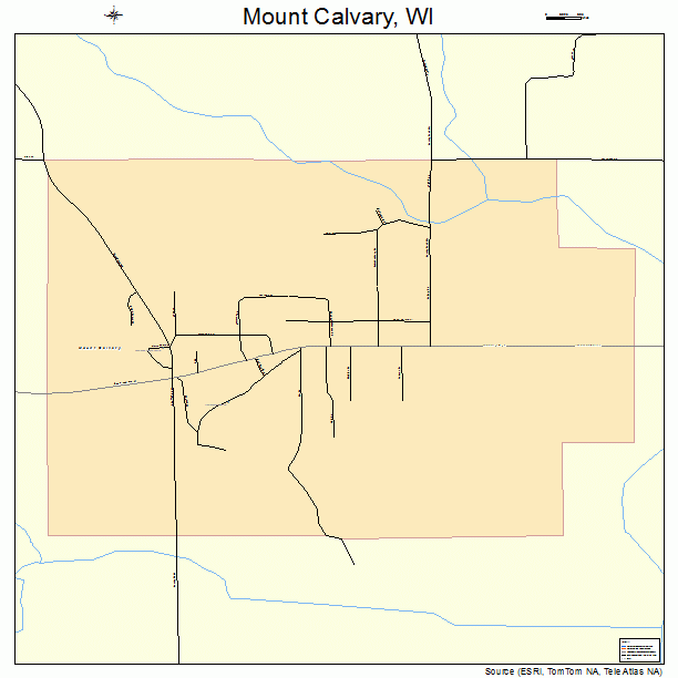Mount Calvary, WI street map
