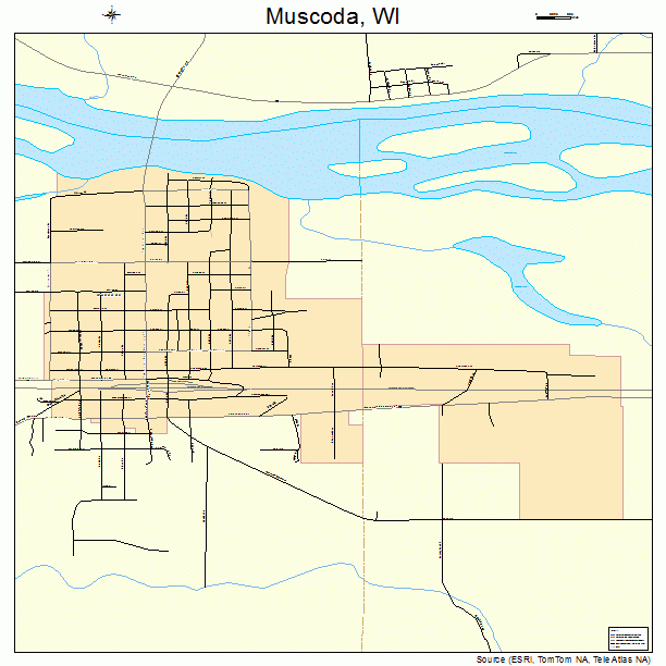 Muscoda, WI street map