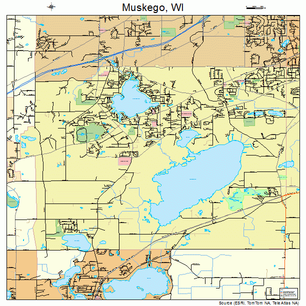 Muskego, WI street map