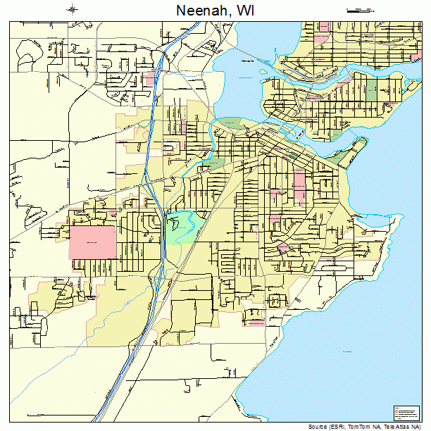 Neenah, WI street map