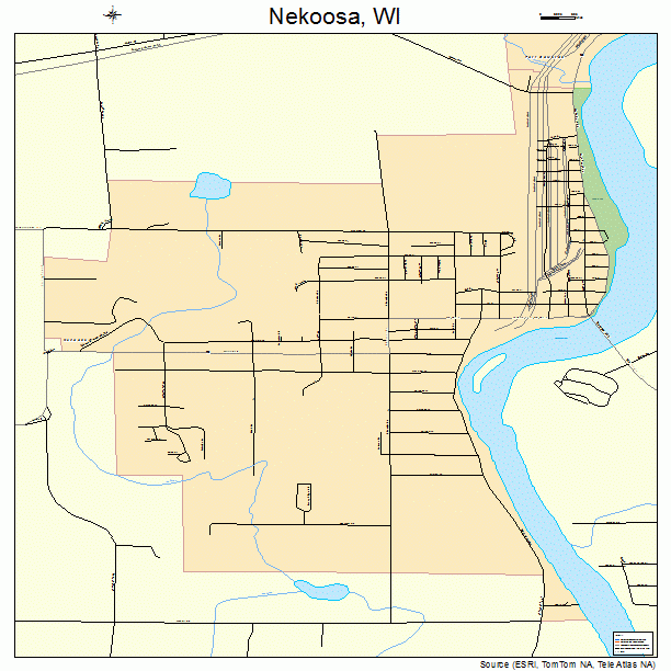 Nekoosa, WI street map