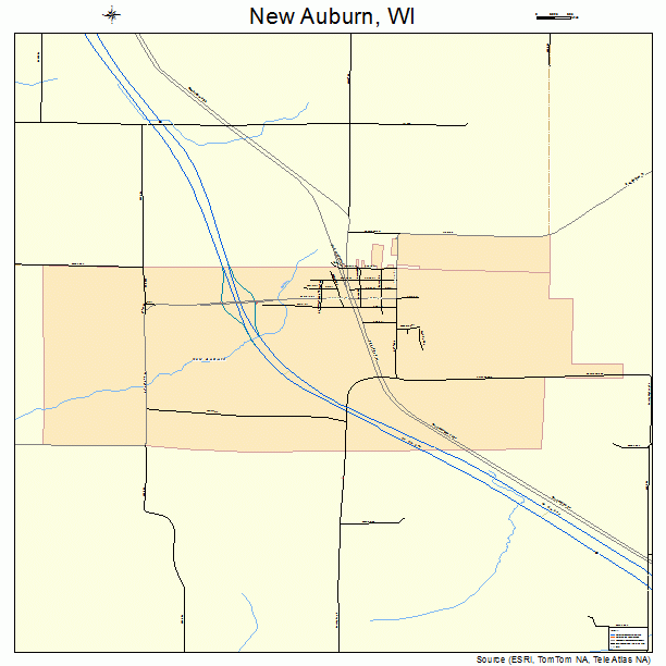 New Auburn, WI street map