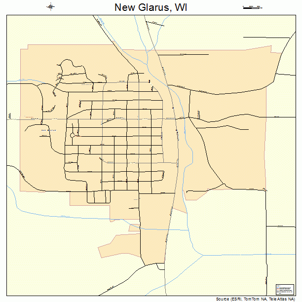 New Glarus, WI street map