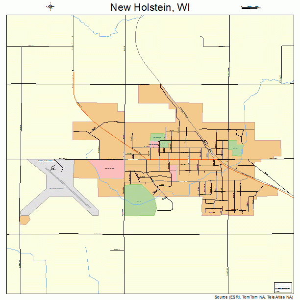 New Holstein, WI street map