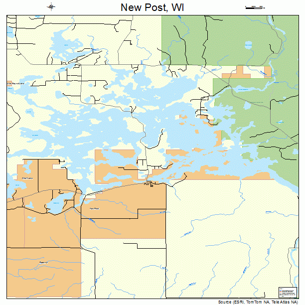 New Post, WI street map