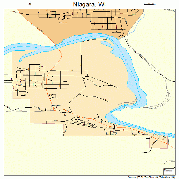 Niagara, WI street map