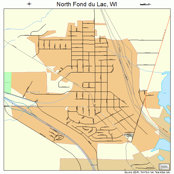 North Fond du Lac, WI street map