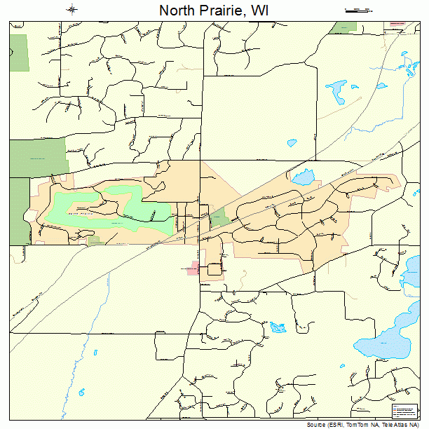 North Prairie, WI street map
