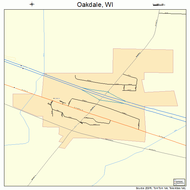 Oakdale, WI street map