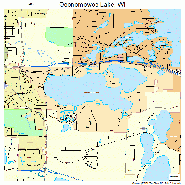 Oconomowoc Lake, WI street map