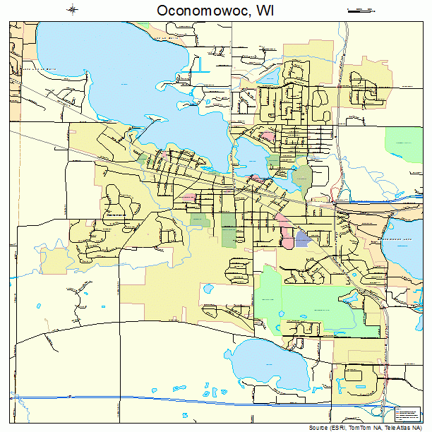 Oconomowoc, WI street map