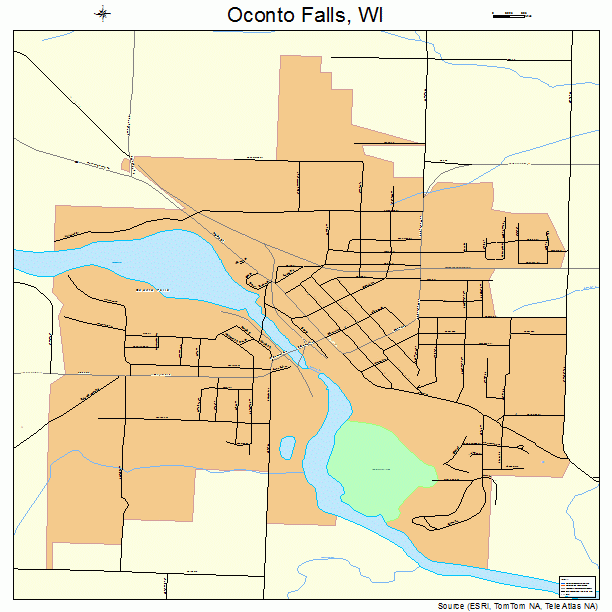 Oconto Falls, WI street map