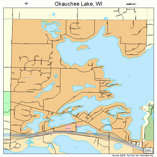 Okauchee Lake, WI street map