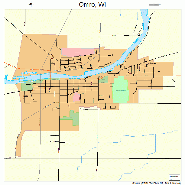 Omro, WI street map