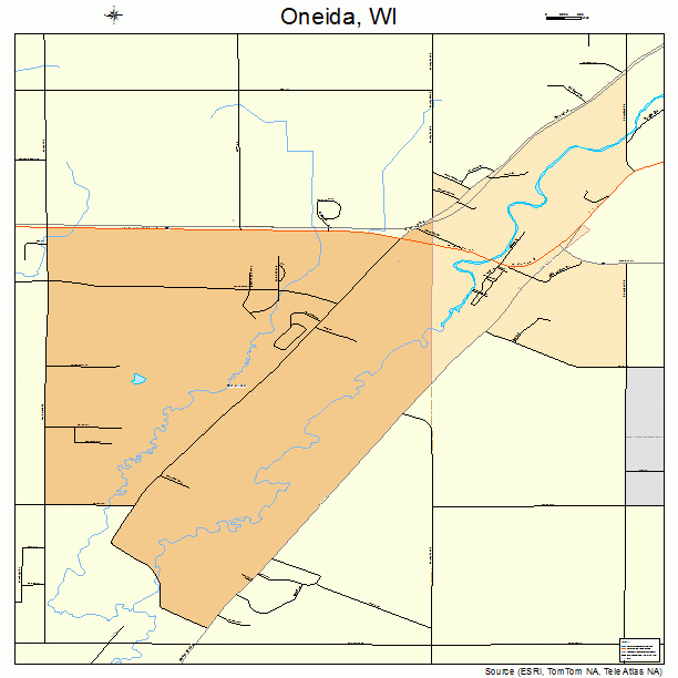 Oneida, WI street map