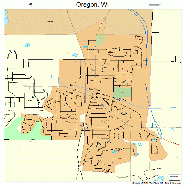 Oregon, WI street map