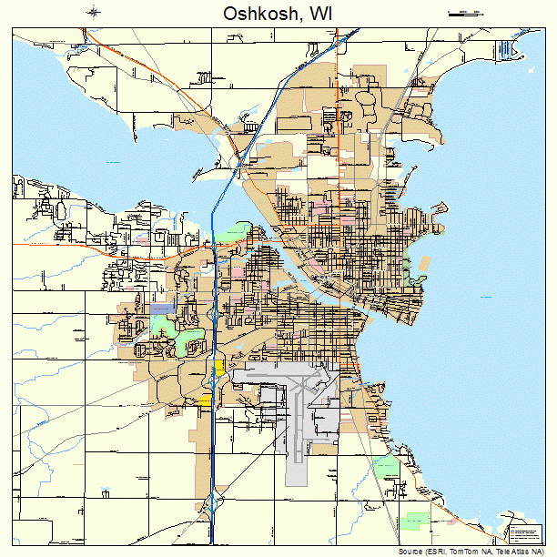 Oshkosh, WI street map