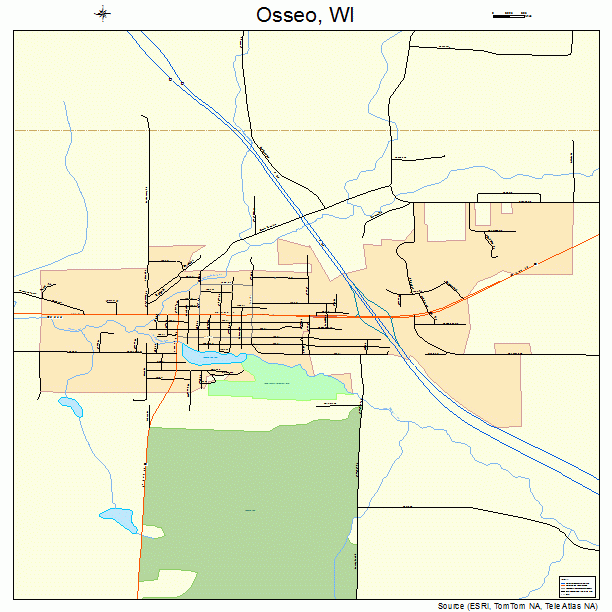 Osseo, WI street map