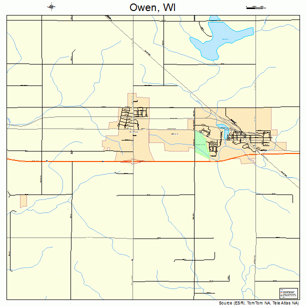 Owen, WI street map