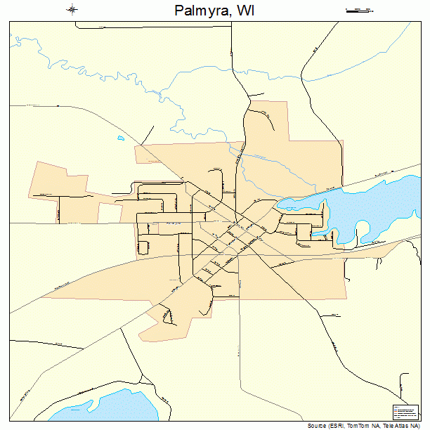 Palmyra, WI street map