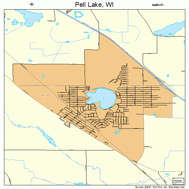 Pell Lake, WI street map