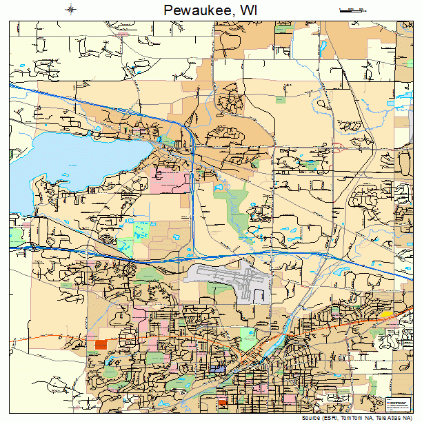 Pewaukee, WI street map