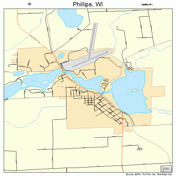 Phillips, WI street map