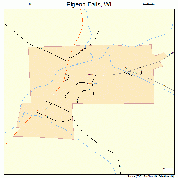 Pigeon Falls, WI street map