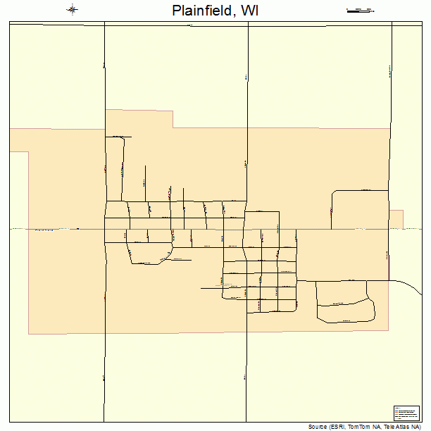 Plainfield, WI street map