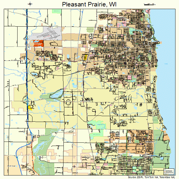 Pleasant Prairie, WI street map
