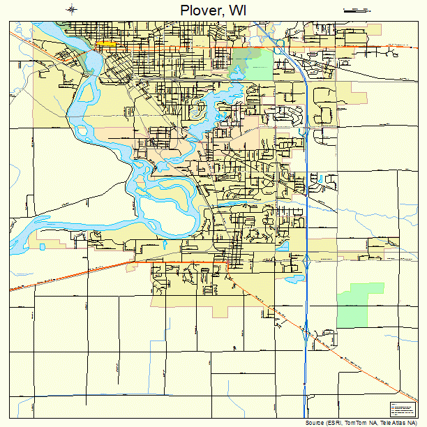 Plover, WI street map
