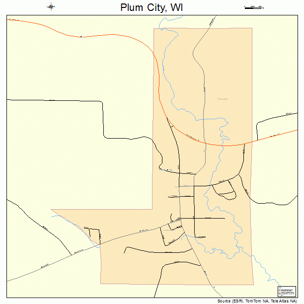 Plum City, WI street map