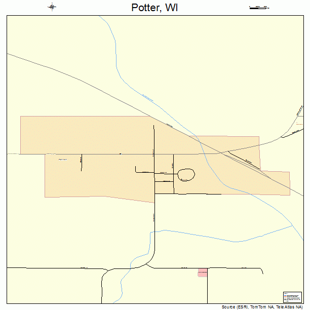 Potter, WI street map