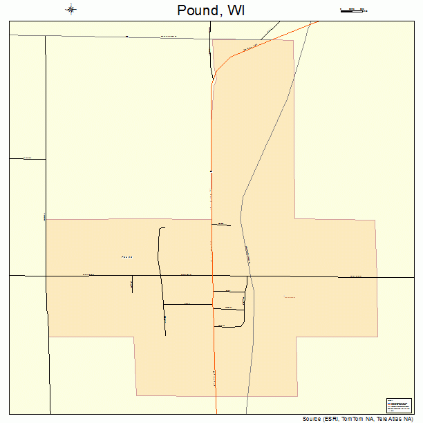 Pound, WI street map