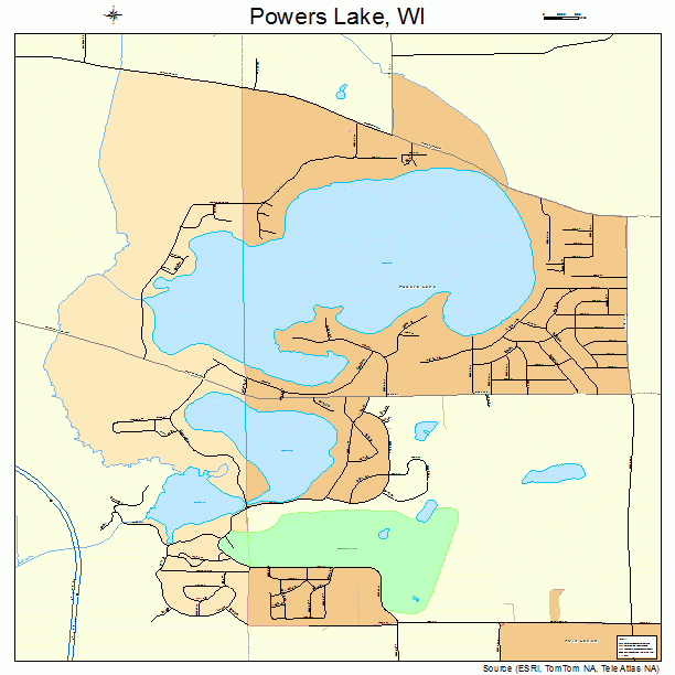 Powers Lake, WI street map