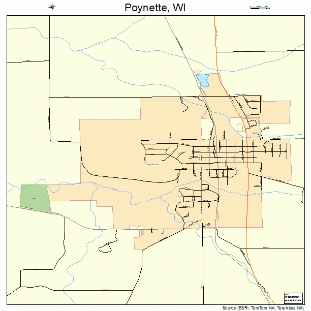 Poynette, WI street map