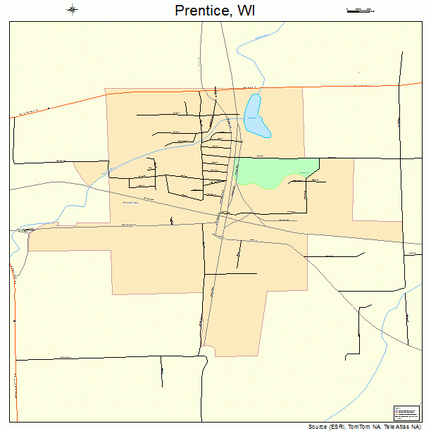 Prentice, WI street map
