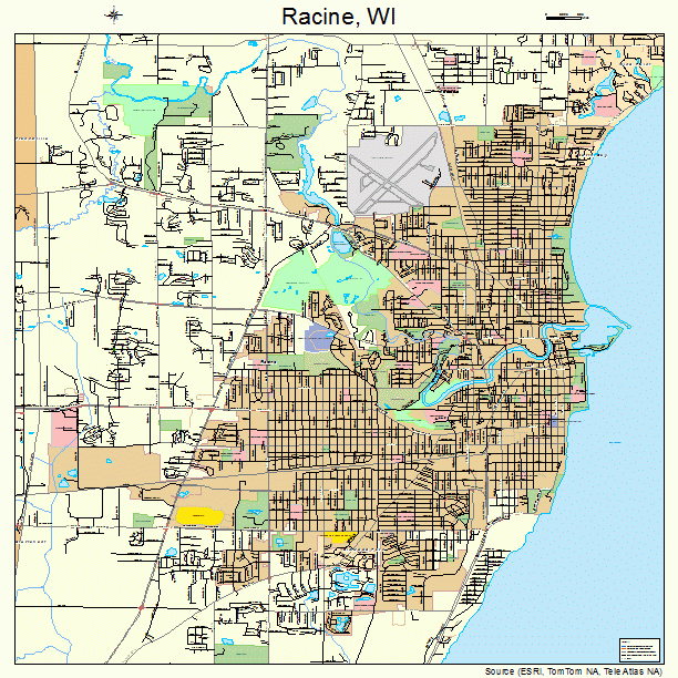 Racine, WI street map