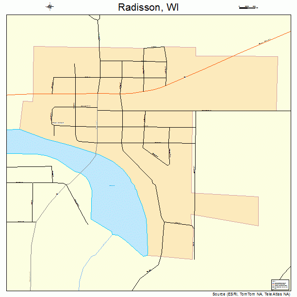 Radisson, WI street map